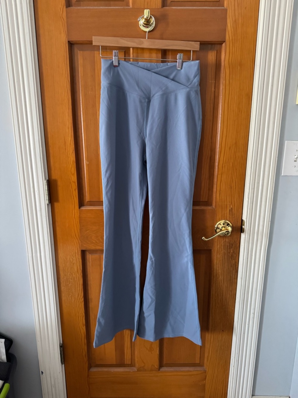 HALARA Slate Blue Flare High-Rise Pants